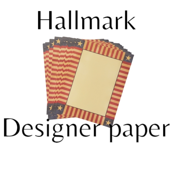 Free! (With Purchase) Hallmark Designer Computer Paper- Vintage Patriotic Stars - Picture 1 of 8
